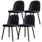Modern Style Side Chair Plastic Upholstered Dining Side Chair for Indoor Black 4 Piece Set Clearhalo 'Dining Chairs' 'Dining Tables & Seating' 'dining_chair' 'furn' 'furn_dining_chair' 'Furniture' 'furniture_dining_chair' 'Kitchen & Dining Furniture' 5066731