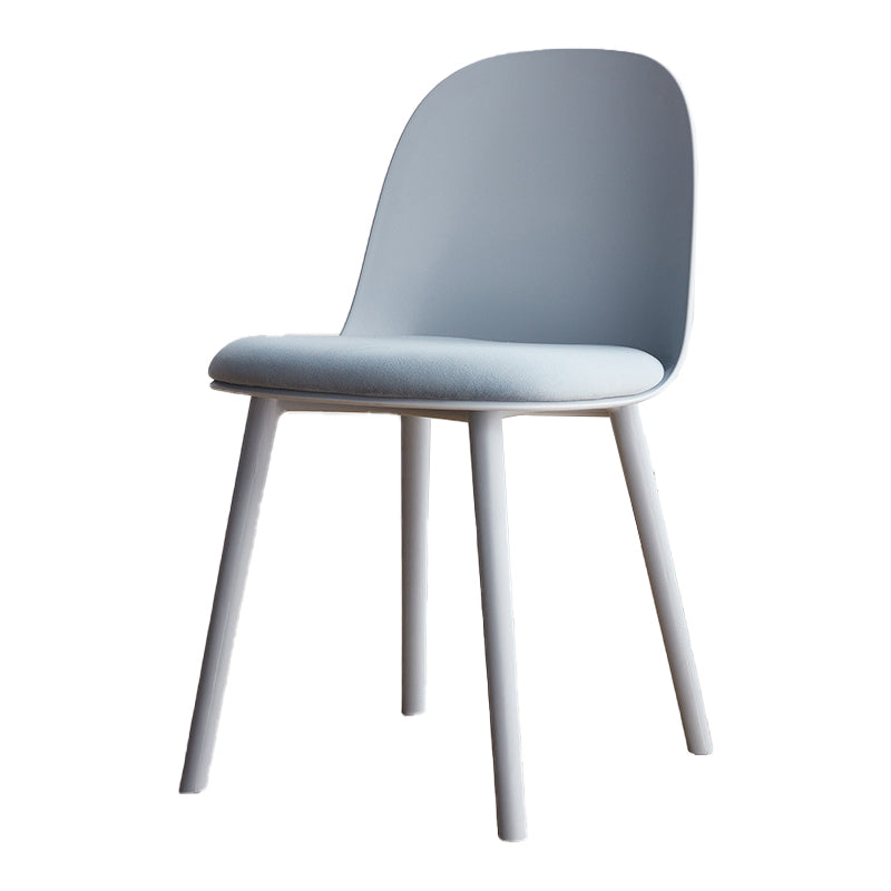 Modern Style Side Chair Plastic Upholstered Dining Side Chair for Indoor Light Gray 1 Piece Clearhalo 'Dining Chairs' 'Dining Tables & Seating' 'dining_chair' 'furn' 'furn_dining_chair' 'Furniture' 'furniture_dining_chair' 'Kitchen & Dining Furniture' 5066732