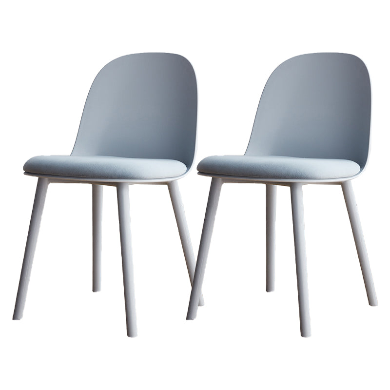 Modern Style Side Chair Plastic Upholstered Dining Side Chair for Indoor Light Gray 2 Piece Set Clearhalo 'Dining Chairs' 'Dining Tables & Seating' 'dining_chair' 'furn' 'furn_dining_chair' 'Furniture' 'furniture_dining_chair' 'Kitchen & Dining Furniture' 5066733
