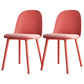 Modern Style Side Chair Plastic Upholstered Dining Side Chair for Indoor Pink 2 Piece Set Clearhalo 'Dining Chairs' 'Dining Tables & Seating' 'dining_chair' 'furn' 'furn_dining_chair' 'Furniture' 'furniture_dining_chair' 'Kitchen & Dining Furniture' 5066739