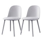 Modern Style Side Chair Plastic Upholstered Dining Side Chair for Indoor Grey Faux Leather 2 Piece Set Clearhalo 'Dining Chairs' 'Dining Tables & Seating' 'dining_chair' 'furn' 'furn_dining_chair' 'Furniture' 'furniture_dining_chair' 'Kitchen & Dining Furniture' 5066745