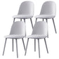 Modern Style Side Chair Plastic Upholstered Dining Side Chair for Indoor Grey Faux Leather 4 Piece Set Clearhalo 'Dining Chairs' 'Dining Tables & Seating' 'dining_chair' 'furn' 'furn_dining_chair' 'Furniture' 'furniture_dining_chair' 'Kitchen & Dining Furniture' 5066746