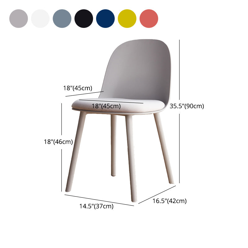 Modern Style Side Chair Plastic Upholstered Dining Side Chair for Indoor Clearhalo 'Dining Chairs' 'Dining Tables & Seating' 'dining_chair' 'furn' 'furn_dining_chair' 'Furniture' 'furniture_dining_chair' 'Kitchen & Dining Furniture' 5066750
