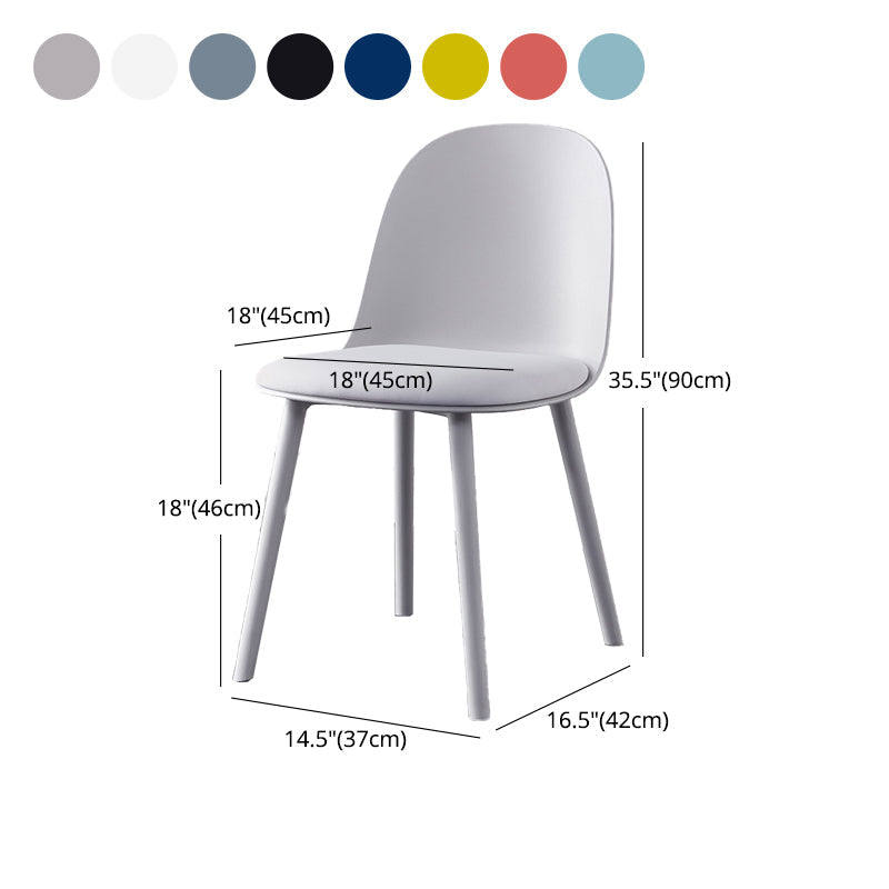 Modern Style Side Chair Plastic Upholstered Dining Side Chair for Indoor Clearhalo 'Dining Chairs' 'Dining Tables & Seating' 'dining_chair' 'furn' 'furn_dining_chair' 'Furniture' 'furniture_dining_chair' 'Kitchen & Dining Furniture' 5066751