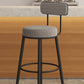 Modern Armless Backrest Counter Stool Iron Dining Room Bar Stool with Cushion and Pedal Clearhalo 'Bar Furniture' 'Bar Stools' 'bar_stools' 'furn' 'furn_bar_stools' 'Furniture' 'furniture_bar_stools' 'Kitchen & Dining Furniture' 5066788