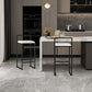 Modern Backrest Armless Counter Stool Iron Cafe Bar Stool with Velvet Cushion and Pedal Clearhalo 'Bar Furniture' 'Bar Stools' 'bar_stools' 'furn' 'furn_bar_stools' 'Furniture' 'furniture_bar_stools' 'Kitchen & Dining Furniture' 5066802