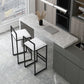 Modern Backrest Armless Counter Stool Iron Cafe Bar Stool with Velvet Cushion and Pedal Clearhalo 'Bar Furniture' 'Bar Stools' 'bar_stools' 'furn' 'furn_bar_stools' 'Furniture' 'furniture_bar_stools' 'Kitchen & Dining Furniture' 5066806
