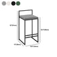 Modern Backrest Armless Counter Stool Iron Cafe Bar Stool with Velvet Cushion and Pedal Clearhalo 'Bar Furniture' 'Bar Stools' 'bar_stools' 'furn' 'furn_bar_stools' 'Furniture' 'furniture_bar_stools' 'Kitchen & Dining Furniture' 5066833