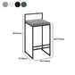 Modern Backrest Armless Counter Stool Iron Cafe Bar Stool with Velvet Cushion and Pedal Clearhalo 'Bar Furniture' 'Bar Stools' 'bar_stools' 'furn' 'furn_bar_stools' 'Furniture' 'furniture_bar_stools' 'Kitchen & Dining Furniture' 5066834