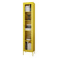 Scandinavian Standard Bookcase Metal Closed Back Bookshelf with Door 14"L x 12"W x 71"H Yellow Clearhalo 'Bookcases' 'furn' 'furn_bookcases' 'Furniture' 'furniture_bookcases' 'Office Furniture' 5066911
