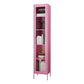 Scandinavian Standard Bookcase Metal Closed Back Bookshelf with Door 14"L x 12"W x 71"H Purple Clearhalo 'Bookcases' 'furn' 'furn_bookcases' 'Furniture' 'furniture_bookcases' 'Office Furniture' 5066915