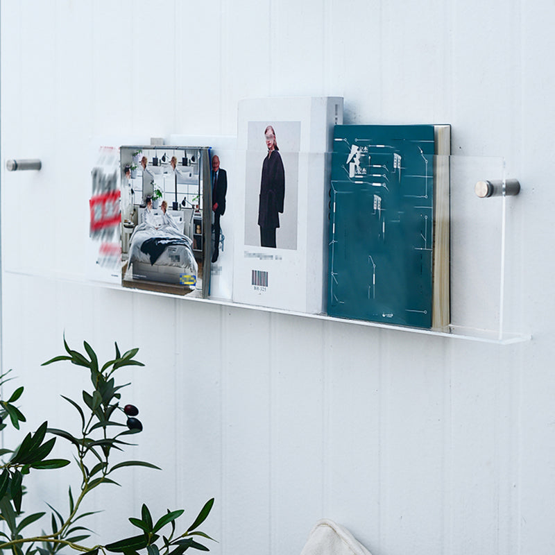 Scandinavian Floating Bookcase Acrylic Closed Back Bookshelf Clearhalo 'Bookcases' 'furn' 'furn_bookcases' 'Furniture' 'furniture_bookcases' 'Office Furniture' 5066925