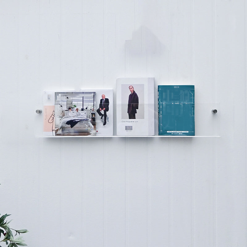 Scandinavian Floating Bookcase Acrylic Closed Back Bookshelf Clear Clearhalo 'Bookcases' 'furn' 'furn_bookcases' 'Furniture' 'furniture_bookcases' 'Office Furniture' 5066933