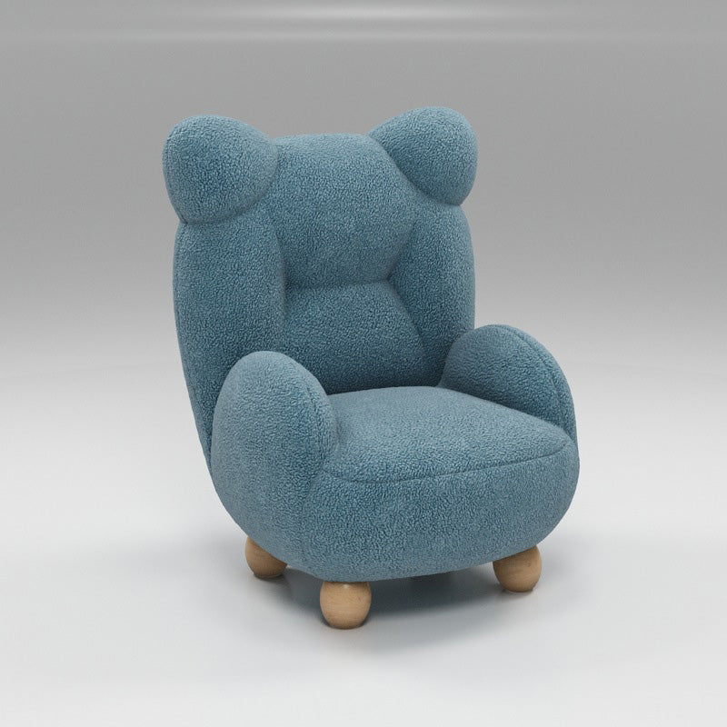 Wool Chair Arms Included Basic Four Legs Chair for Living Room 23"L x 24"W x 29.5"H Blue With Slipcover Clearhalo 'Accent Chairs' 'accent_chairs' 'Chairs & Seating' 'furn' 'furn_accent_chairs' 'Furniture' 'furniture_accent_chairs' 'Living Room Furniture' 5072121