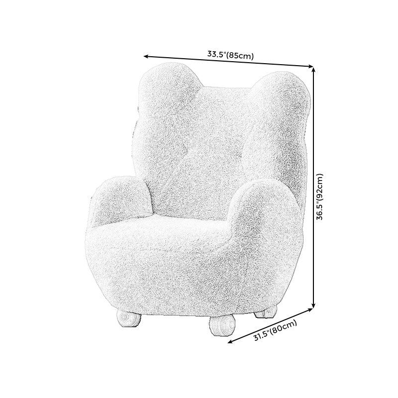 Wool Chair Arms Included Basic Four Legs Chair for Living Room Clearhalo 'Accent Chairs' 'accent_chairs' 'Chairs & Seating' 'furn' 'furn_accent_chairs' 'Furniture' 'furniture_accent_chairs' 'Living Room Furniture' 5072127