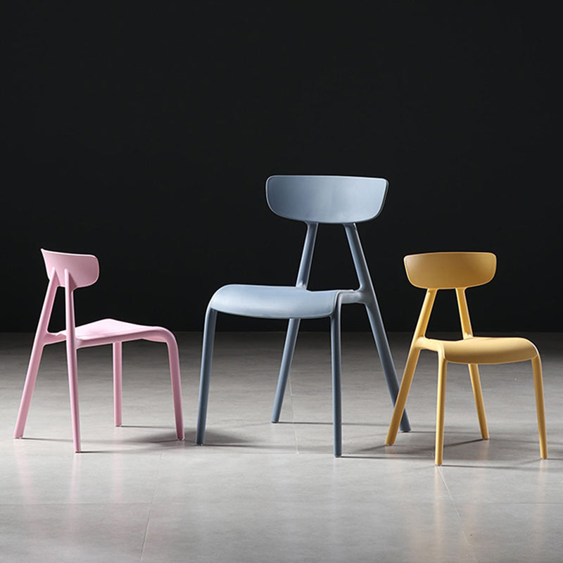 Basic Four Leg Armless Stacking Solid Color Accent Chair Set Clearhalo 'Accent Chairs' 'accent_chairs' 'Chairs & Seating' 'Furniture' 'furniture_accent_chairs' 'Living Room Furniture' 5072147