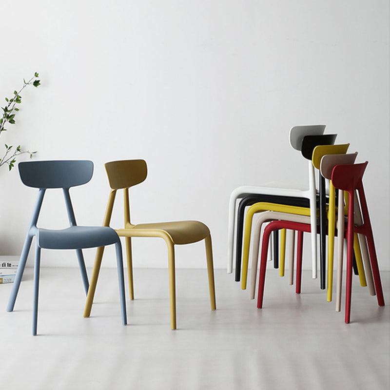 Basic Four Leg Armless Stacking Solid Color Accent Chair Set Clearhalo 'Accent Chairs' 'accent_chairs' 'Chairs & Seating' 'Furniture' 'furniture_accent_chairs' 'Living Room Furniture' 5072150