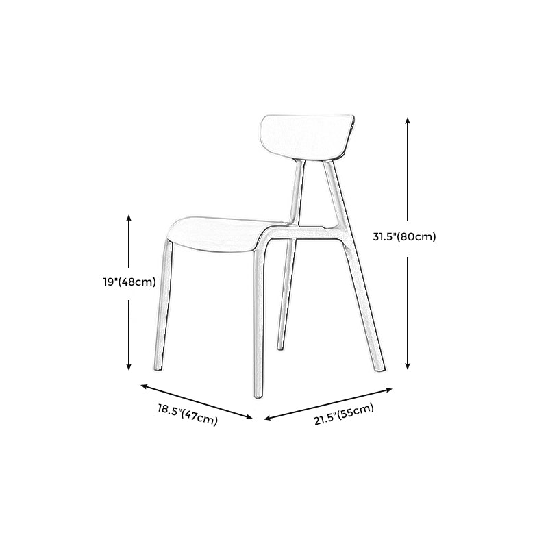 Basic Four Leg Armless Stacking Solid Color Accent Chair Set Clearhalo 'Accent Chairs' 'accent_chairs' 'Chairs & Seating' 'Furniture' 'furniture_accent_chairs' 'Living Room Furniture' 5072152