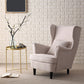Tufted Back Wingback Chair Rolled Arms Accent Chair, 37.80" W √ó 32.28" L √ó 39.76" H Light Gray Clearhalo 'Accent Chairs' 'accent_chairs' 'Chairs & Seating' 'furn' 'furn_accent_chairs' 'Furniture' 'furniture_accent_chairs' 'Living Room Furniture' 5072157