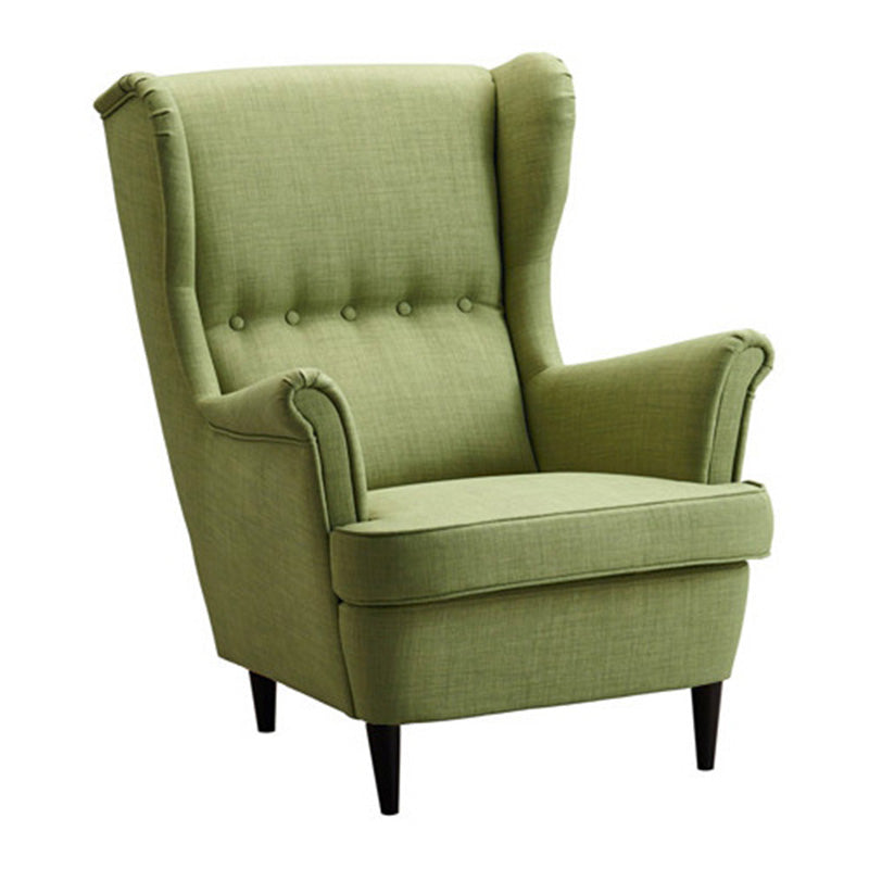 Tufted Back Wingback Chair Rolled Arms Accent Chair, 37.80" W √ó 32.28" L √ó 39.76" H Green Clearhalo 'Accent Chairs' 'accent_chairs' 'Chairs & Seating' 'furn' 'furn_accent_chairs' 'Furniture' 'furniture_accent_chairs' 'Living Room Furniture' 5072158