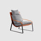 Solid Color Armchair With headrest, Modern Iron Frame Lounge Chair Orange Houndstooth Cotton Blend Clearhalo 'Accent Chairs' 'accent_chairs' 'Chairs & Seating' 'furn' 'furn_accent_chairs' 'Furniture' 'furniture_accent_chairs' 'Living Room Furniture' 5072194