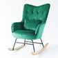 25.9"Wide Wingback Chair with Sled Base Tufted Back Arm Chair Peacock Green Clearhalo 'Accent Chairs' 'accent_chairs' 'Chairs & Seating' 'Furniture' 'furniture_accent_chairs' 'Living Room Furniture' 5072211