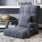 29.52"Wide Armchair Linen Accent Room Chair with Biscuit Back Grey Clearhalo 'Accent Chairs' 'accent_chairs' 'Chairs & Seating' 'furn' 'furn_accent_chairs' 'Furniture' 'furniture_accent_chairs' 'Living Room Furniture' 5072221