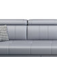 113.39" W x 64.96" D x 35.43" H Sleeper Sofa & Chaise Faux Leather Sewn Pillow Back Sofa Clearhalo 'furn' 'furn_sectionals' 'Furniture' 'furniture_sectionals' 'Living Room Furniture' 'Sectionals' 5072244
