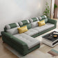 Flared Arms 4-Seater Sectional with Pillow Back Cushions for Apartment Gray-Green Clearhalo 'furn' 'furn_sectionals' 'Furniture' 'furniture_sectionals' 'Living Room Furniture' 'Sectionals' 5072279