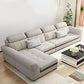 Flared Arms 4-Seater Sectional with Pillow Back Cushions for Apartment Off-White Clearhalo 'furn' 'furn_sectionals' 'Furniture' 'furniture_sectionals' 'Living Room Furniture' 'Sectionals' 5072280