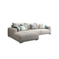 Modernism Cushions Sofa & Chaise 33.46" H Faux Leather Loose Back Sofa in White 102"L x 67"W x 33.5"H Clearhalo 'furn' 'furn_sectionals' 'Furniture' 'furniture_sectionals' 'Living Room Furniture' 'Sectionals' 5072290
