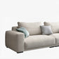 Modernism Cushions Sofa & Chaise 33.46" H Faux Leather Loose Back Sofa in White Clearhalo 'furn' 'furn_sectionals' 'Furniture' 'furniture_sectionals' 'Living Room Furniture' 'Sectionals' 5072291