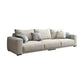 Modernism Cushions Sofa & Chaise 33.46" H Faux Leather Loose Back Sofa in White 110"L x 39.5"W x 33.5"H Clearhalo 'furn' 'furn_sectionals' 'Furniture' 'furniture_sectionals' 'Living Room Furniture' 'Sectionals' 5072292