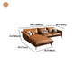 Orange Sponge Padded Leather Sofa with Pillow Back and Flared Armrest Sectional Clearhalo 'furn' 'furn_sectionals' 'Furniture' 'furniture_sectionals' 'Living Room Furniture' 'Sectionals' 5072316