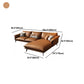 Orange Sponge Padded Leather Sofa with Pillow Back and Flared Armrest Sectional Clearhalo 'furn' 'furn_sectionals' 'Furniture' 'furniture_sectionals' 'Living Room Furniture' 'Sectionals' 5072317