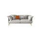 White Sectional Feather Padded Leather Sofa with Pillow Back Clearhalo 'furn' 'furn_sectionals' 'Furniture' 'furniture_sectionals' 'Living Room Furniture' 'Sectionals' 5072367