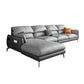Scandinavian Pillow Top Arm Sectional with Storage for Four People Dark Grey Light Grey Left Clearhalo 'furn' 'furn_sectionals' 'Furniture' 'furniture_sectionals' 'Living Room Furniture' 'Sectionals' 5072425