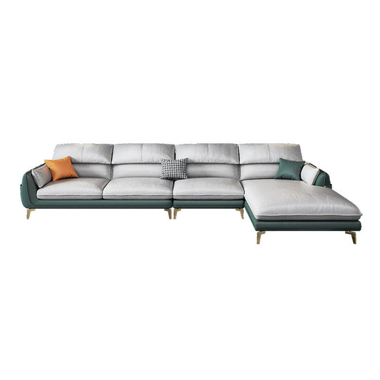 Scandinavian Pillow Top Arm Sectional with Storage for Four People Clearhalo 'furn' 'furn_sectionals' 'Furniture' 'furniture_sectionals' 'Living Room Furniture' 'Sectionals' 5072429
