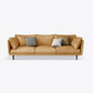 3 Seater 33.4"H Faux Leather Square Arm Sofa for Living Room Brown Clearhalo 'furn' 'furn_sofas' 'Furniture' 'furniture_sofas' 'Living Room Furniture' 'Sofa' 'sofas' 5072457