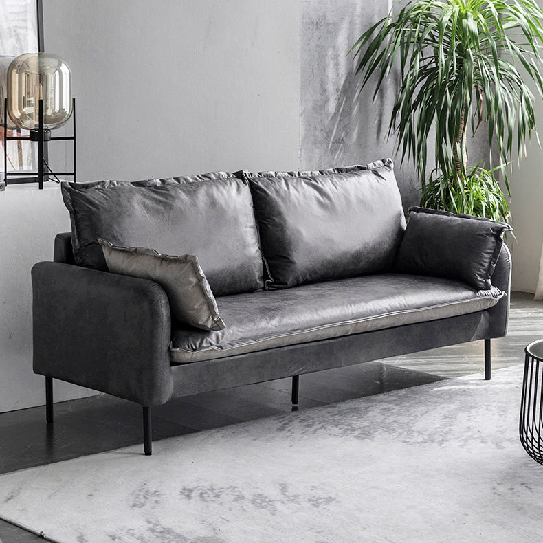 Contemporary Square Arm Sofa Standard Sofa with Pillows for Living Room, Apartment Clearhalo 'Furniture' 'furniture_sofas' 'Living Room Furniture' 'Sofa' 'sofas' 5072462