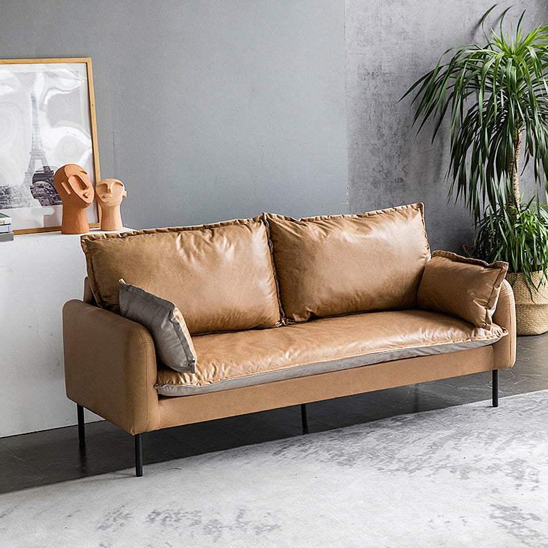 Contemporary Square Arm Sofa Standard Sofa with Pillows for Living Room, Apartment Clearhalo 'Furniture' 'furniture_sofas' 'Living Room Furniture' 'Sofa' 'sofas' 5072467