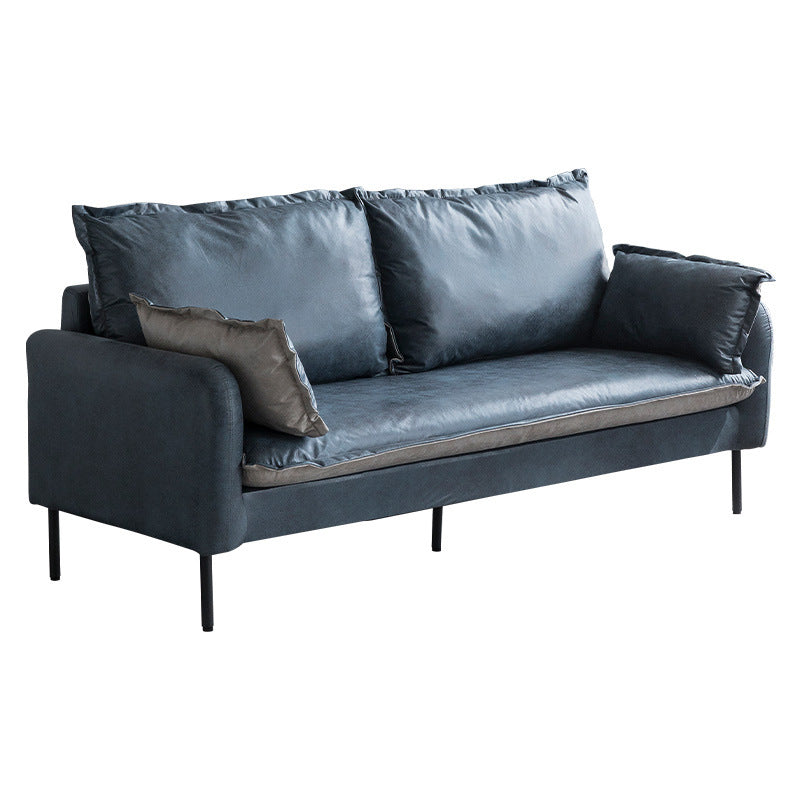 Contemporary Square Arm Sofa Standard Sofa with Pillows for Living Room, Apartment Clearhalo 'Furniture' 'furniture_sofas' 'Living Room Furniture' 'Sofa' 'sofas' 5072469