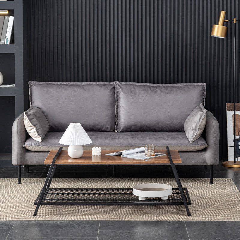 Contemporary Square Arm Sofa Standard Sofa with Pillows for Living Room, Apartment Clearhalo 'Furniture' 'furniture_sofas' 'Living Room Furniture' 'Sofa' 'sofas' 5072472