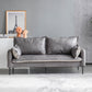 Contemporary Square Arm Sofa Standard Sofa with Pillows for Living Room, Apartment Light Gray Clearhalo 'Furniture' 'furniture_sofas' 'Living Room Furniture' 'Sofa' 'sofas' 5072473