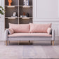 Contemporary Square Arm Sofa Standard Sofa with Pillows for Living Room, Apartment Gray-Pink Clearhalo 'Furniture' 'furniture_sofas' 'Living Room Furniture' 'Sofa' 'sofas' 5072477