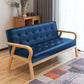 29.5"H Faux Leather Tuxedo Solid Color Square Arm Sofa for Living Room Dark Blue Wood Clearhalo 'furn' 'furn_sofas' 'Furniture' 'furniture_sofas' 'Living Room Furniture' 'Sofa' 'sofas' 5072492