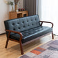29.5"H Faux Leather Tuxedo Solid Color Square Arm Sofa for Living Room Black Brown Clearhalo 'furn' 'furn_sofas' 'Furniture' 'furniture_sofas' 'Living Room Furniture' 'Sofa' 'sofas' 5072498