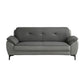 Glam Gray Tufted Split-Back Stationary Stain Resistant Standard Sofa 82.5"L x 31.5"W x 31.5"H Clearhalo 'furn' 'furn_sofas' 'Furniture' 'furniture_sofas' 'Living Room Furniture' 'Sofa' 'sofas' 5072516