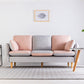 Linen Contemporary Square Arm Sofa Washable Standard Sofa for Living Room Grey-Pink-Grey Clearhalo 'furn' 'furn_sofas' 'Furniture' 'furniture_sofas' 'Living Room Furniture' 'Sofa' 'sofas' 5072538