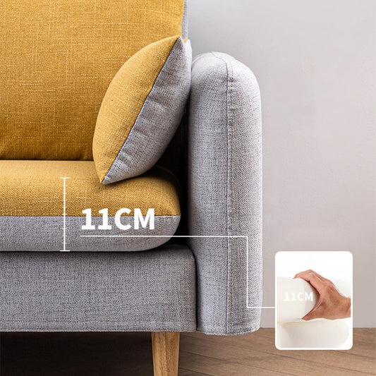 Linen Contemporary Square Arm Sofa Washable Standard Sofa for Living Room Clearhalo 'furn' 'furn_sofas' 'Furniture' 'furniture_sofas' 'Living Room Furniture' 'Sofa' 'sofas' 5072551